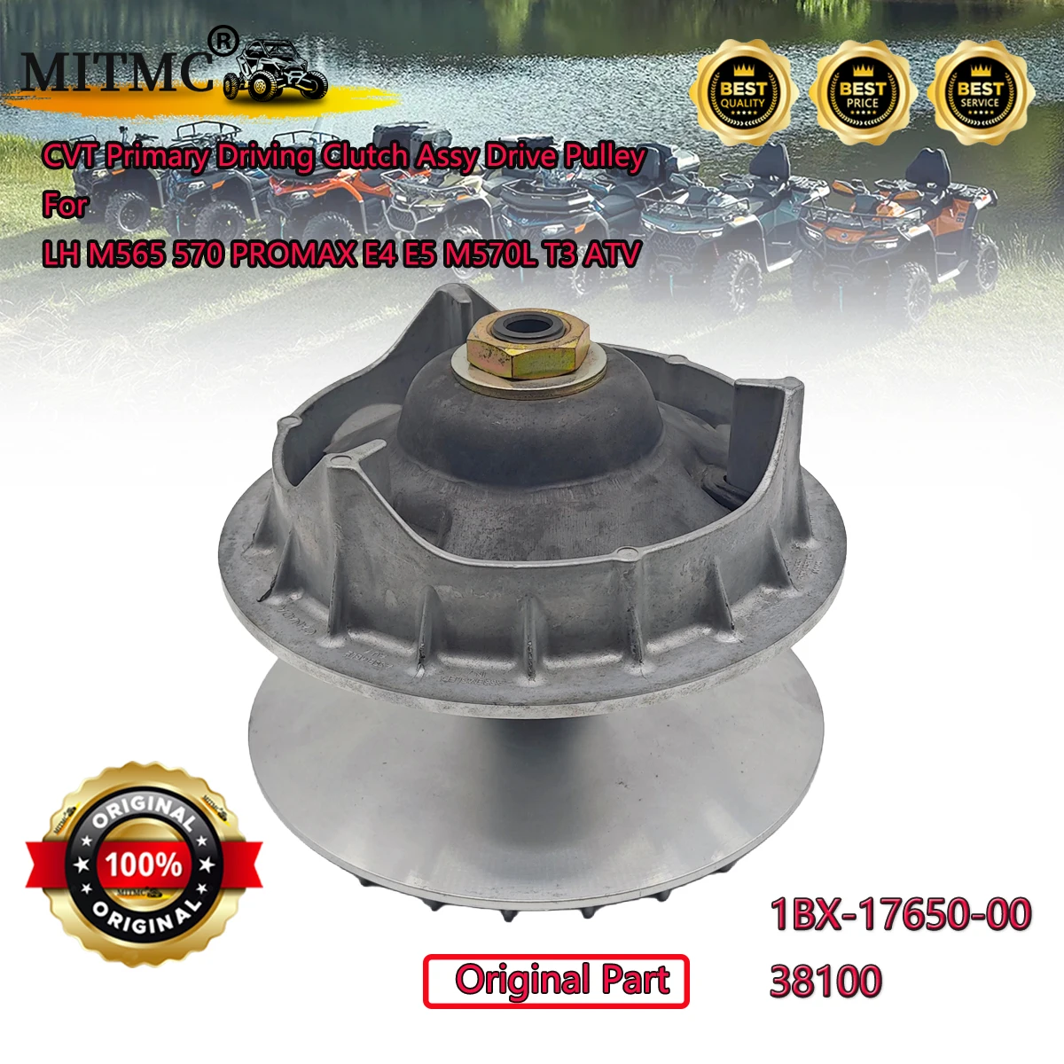 CVT Primary Driving Clutch Assy Drive Pulley For LH M565 570 PROMAX E4 E5 M570L T3 ATV 1BX-17650-00 38100