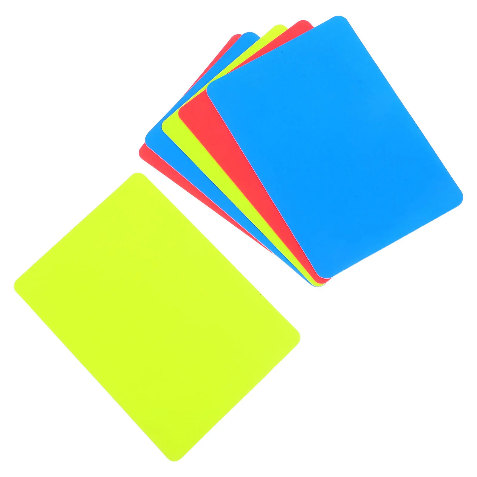 6 قطعة مجموعة بطاقات عقوبة الحكم الحجم الرسمي PVC أحمر أصفر أزرق لكرة القدم كرة السلة الحكم لعبة اكسسوارات الرياضة