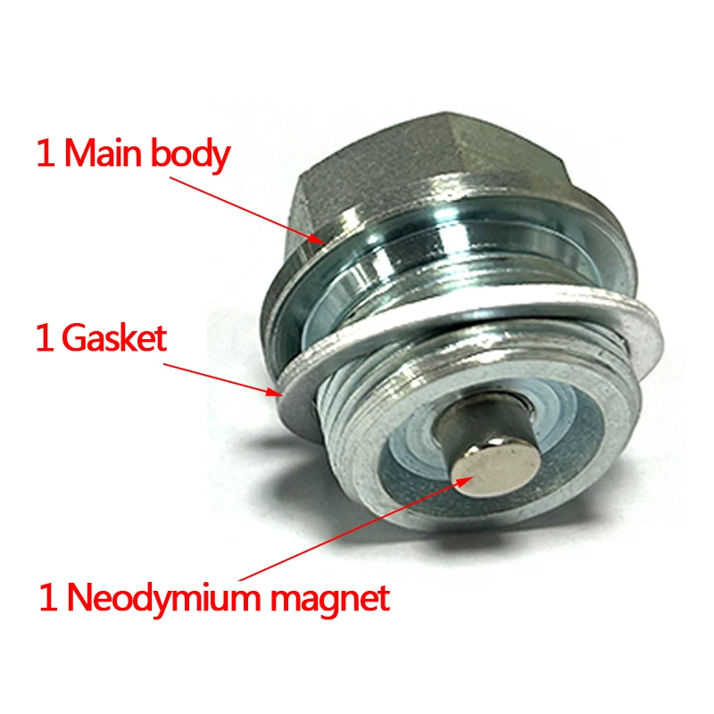 قابس تصريف الزيت المغناطيسي M24 x 1.5 خيط لنماذج BMW اليدوية المبكرة - فضي