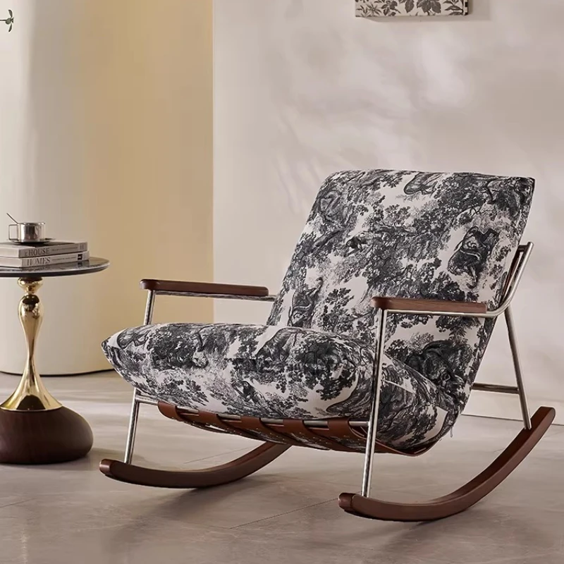 

Living room single balcony home lounge chair fabric sofa chair