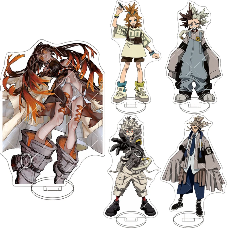 16CM Anime GACHI AKUTA Figur Rudo Shuaburekku ‌ Tamsy Caines Remlin Guita Hebby Fantasia Acryl-Ständer Cosplay-Ornamente Geschenke