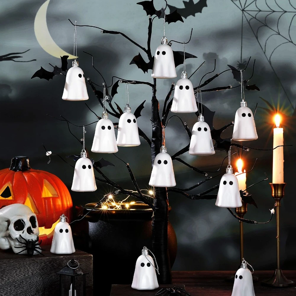 

5Pcs Halloween Ghost Spooky Decorative Hanging Piece Ghost Festival Party Product Skull and Funny Halloween Decorations Indoor