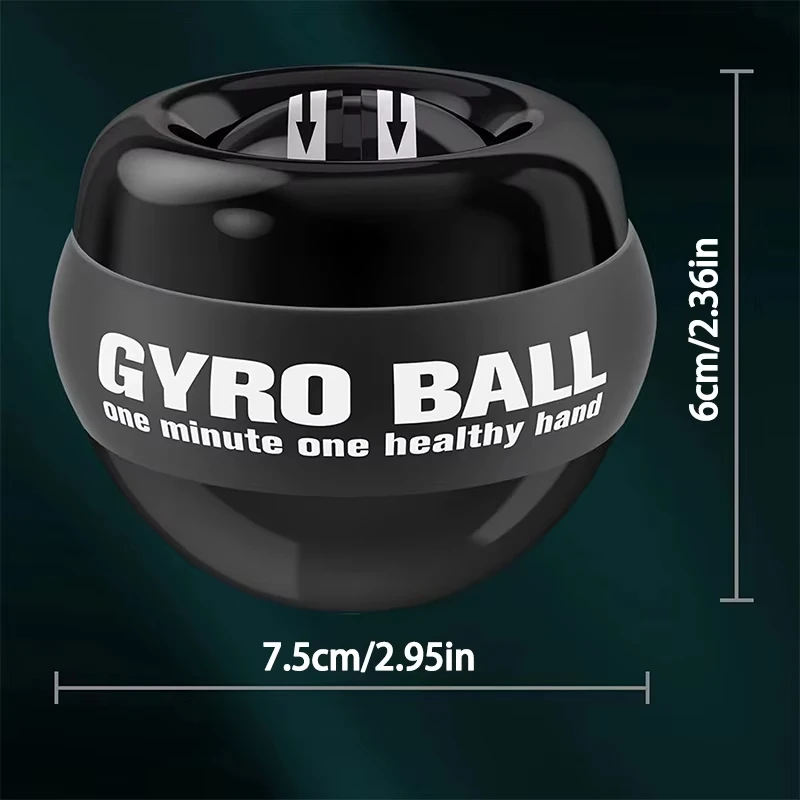 100KG Gyro Power Ball Hand Exerciser LED Wrist Strengthener Muscle Training Powerball Wrist Exercise Equipment Motion Portable