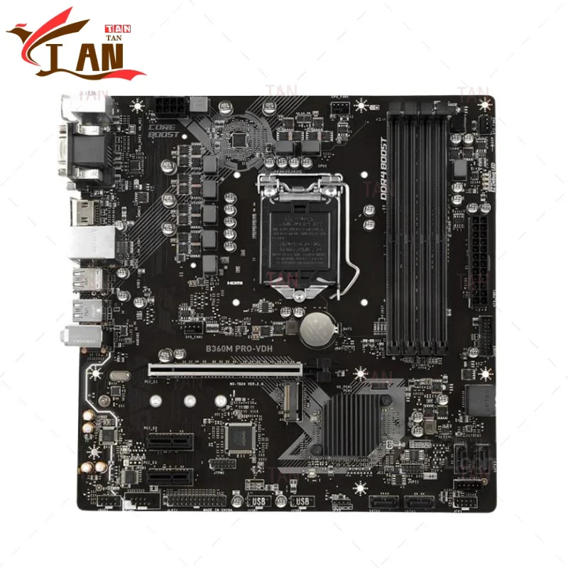 Para placa base MSI B360M PRO-VDH B360 64GB LGA 1151 DDR4 Micro ATX placa base 100% probado envío rápido bronceado
