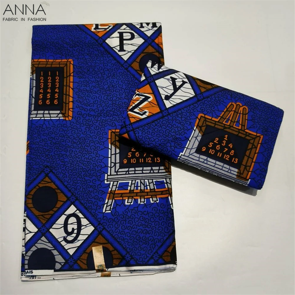 Veritable Wax Ankara Block Prints Batik Fabric African Wax Fabric Nigerian Dutch Hollandais Pagne 100% Cotton For Sewing VL-05