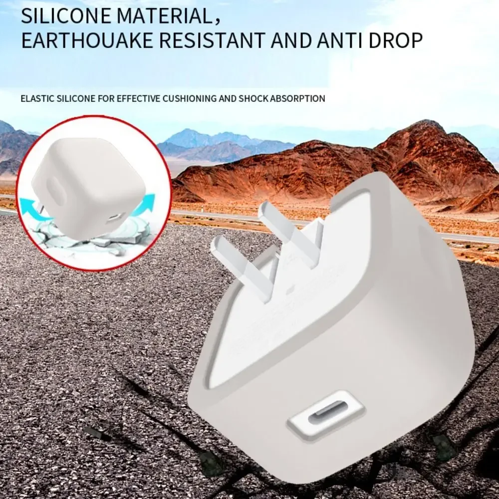 Silicone Anti-fall Charger Adapter Case USB-C Anti-collision Power Adapter Cover Silicone Wear-resistant for Apple Charger 40W image 4