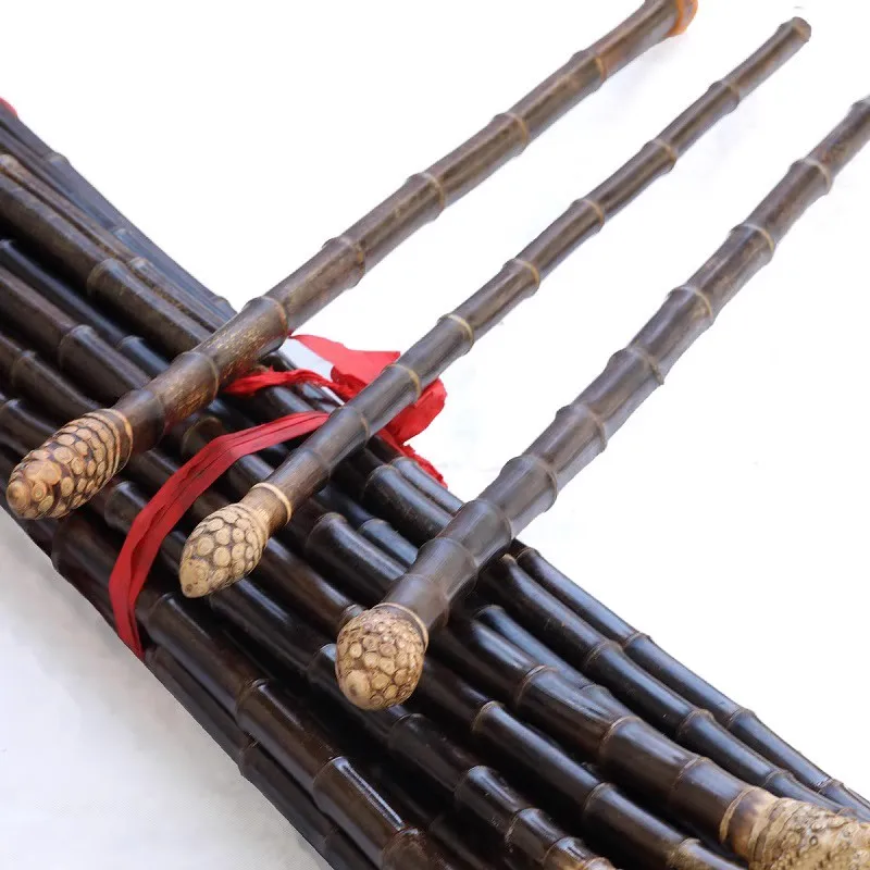 Exclusive Sales of Heartful Selected Natrual Purple Bamboo Walking Sticks Monk Staff Woodworking Craft