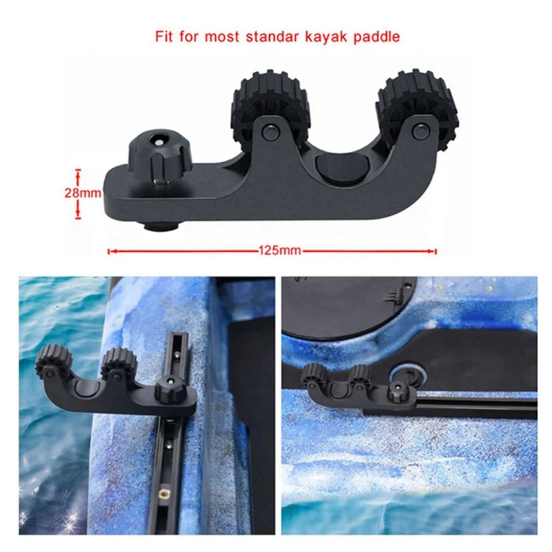 Supporto per Paddle per Kayak da 2 pezzi, accessori per montaggio su binario per Kayak supporto per Paddle per Kayak con bulloni con filettature più lunghe