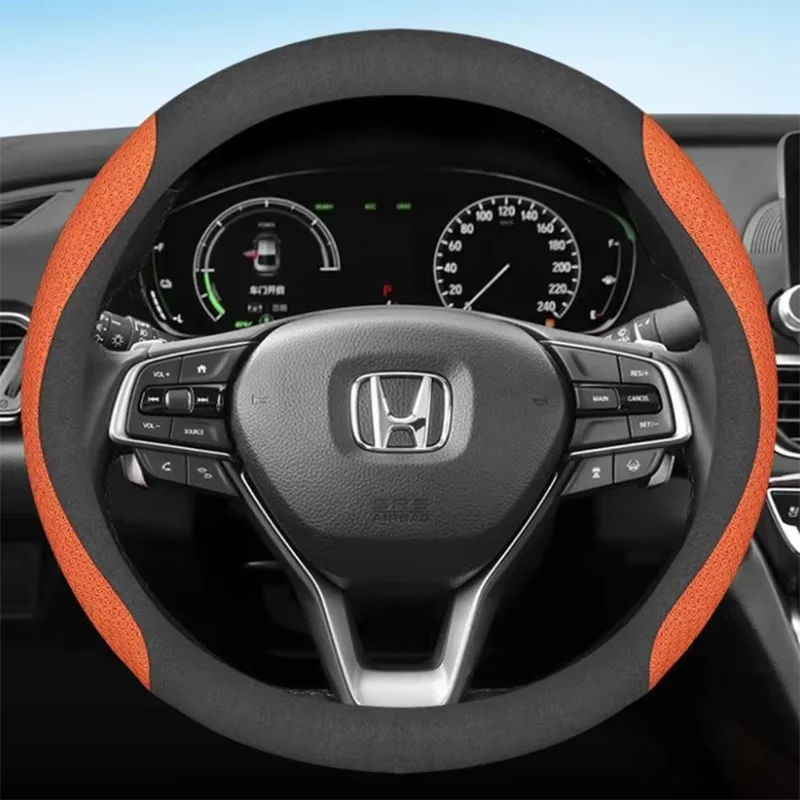 

Leather Car Steering Wheel Cover for Honda HRV CRV Pilot City Civic PCX Accord ZRV 2021 2022 2023 20242025 2026 Accessories