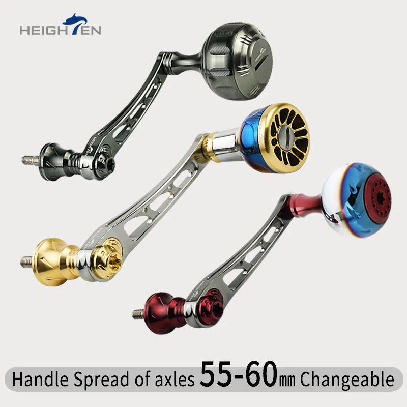 heighten-スピニングリール-シングルハンドル-55mm-交換可能-60mm-ノブ付き-スピニングリール交換部品-バス釣り用