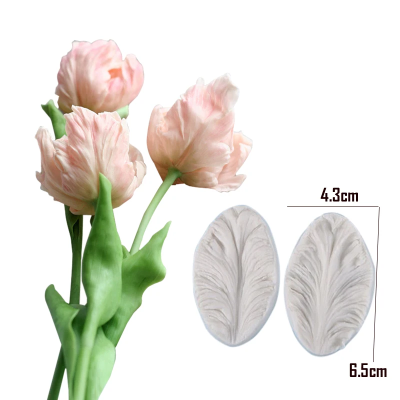 3D Tulip Petals Flower Silicone Mold Fondant Cake Decorating Tool Chocolate Confeitaria Baking Moulds Kitchen Accessories M469