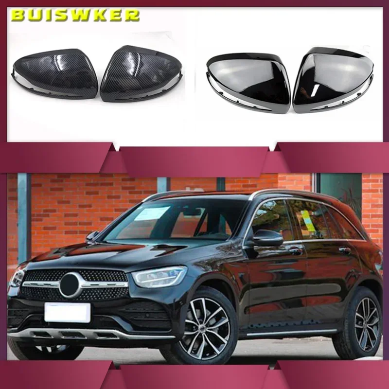 

Black Side Mirror Caps For Mercedes Benz W205 W222 W213 W238 X205 X253 C217 W463 C253 W253 Cover C S GLC E G Class AMG replace