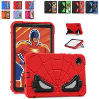 Funda infantil a prueba de golpes de araña para Samsung Galaxy Tab A9, 8,7 pulgadas, SM-X110 X115 X117, funda de silicona + PC para tableta, soporte incorporado