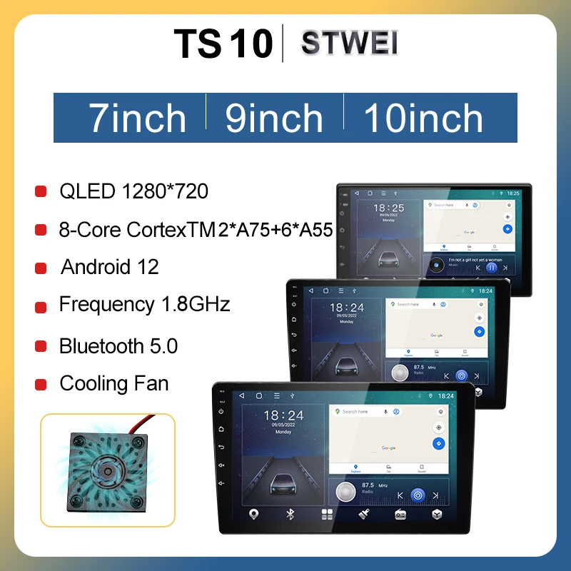 STWEI 1DIN android13 רדיו לרכב 360 פנורמה 7/9/10 אינץ 'מארחים אוניברסליים Topway T100 TS18 TS10 עבור לאדה הינדאי סוזוקי פורד image_1