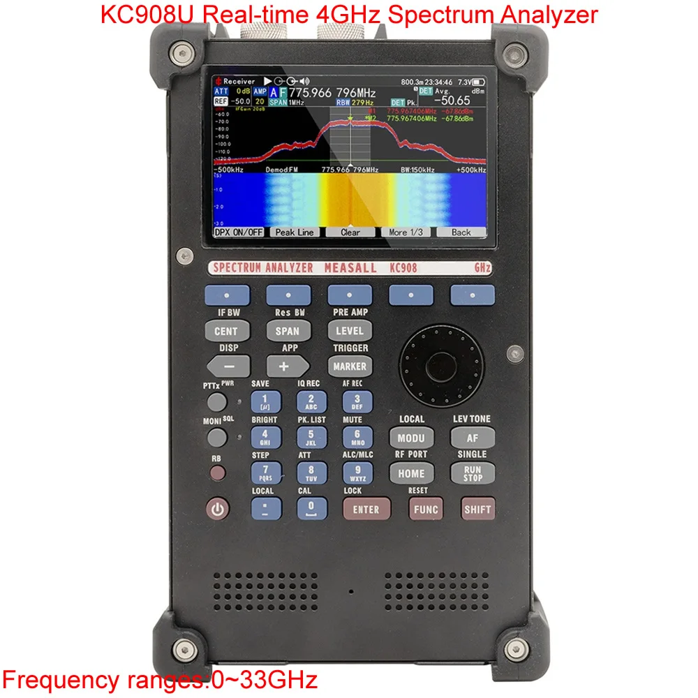 

MEASALL LY.GROUP.CHINA Дистрибьютор Сверхлегкий KC908U Анализатор спектра в реальном времени 4 ГГц Широкодиапазонный монитор-приемник
