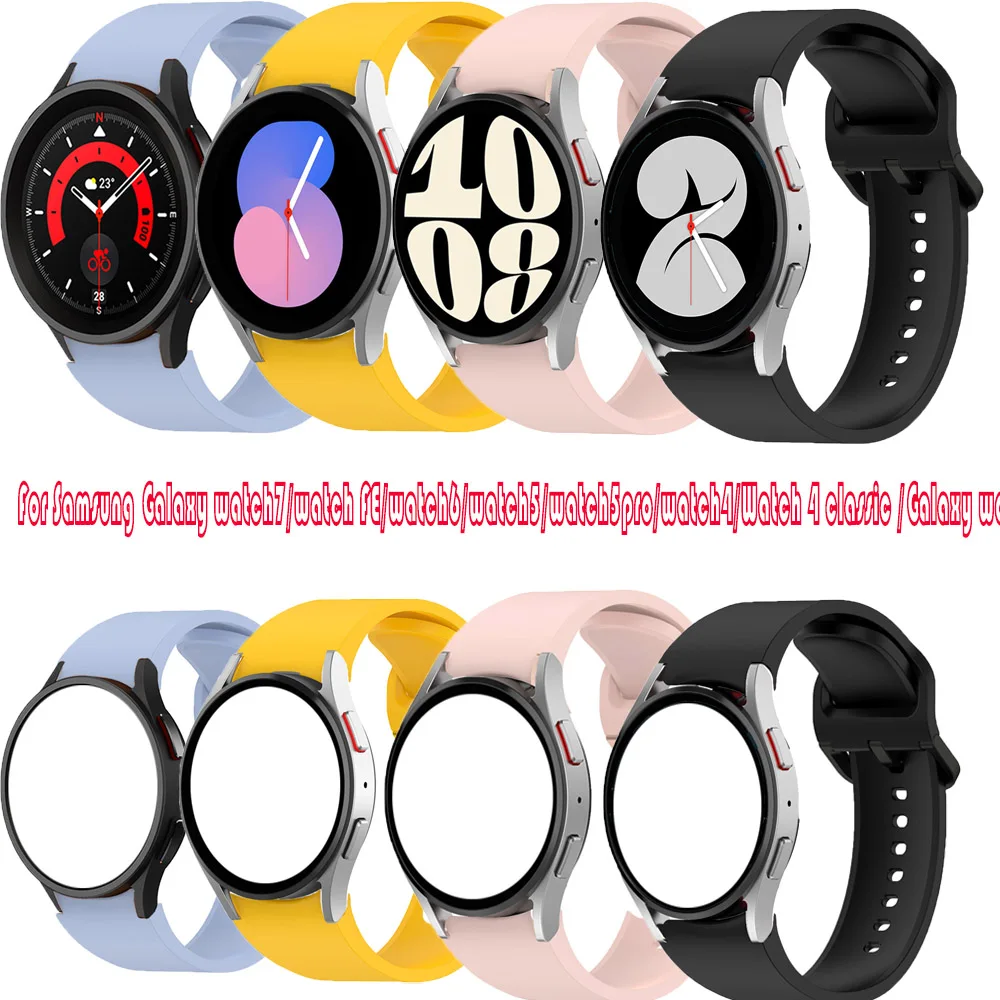 Silicone Strap Compatible multiple models For Galaxy watch7/watch FE/watch6/watch 5/watch 5 pro/watch 4  Watch Band Replacement