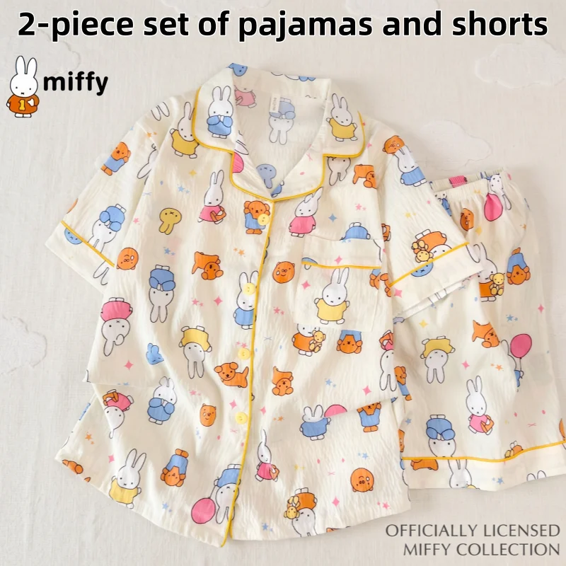 Women Shoes Xxl - Kreskówkowy Miffy Cienki Zestaw Piżamowy 2-częściowy
