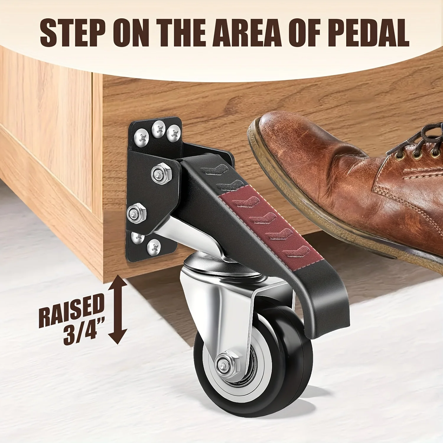 مجموعة 165 رطل 2.5 بوصة مكونة من 4 عجلات منضدة قابلة للسحب مثبتة على الجانب 360 درجة ° دوارة للطاولات والمعدات #4