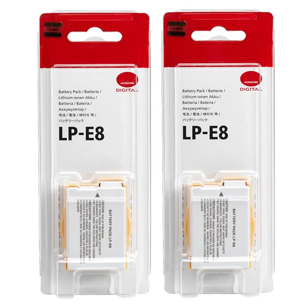 Original 1120mah LP-E8 LPE8 Camera Battery for Canon 550D 600D 650D 700D Kiss X4 X5 X6i X7i Rebel T2i T3i T4i T5i