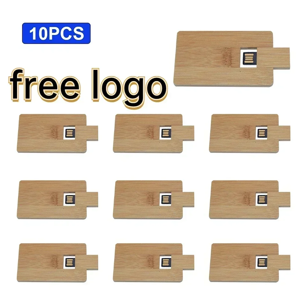 USB Flash Drive 2.0 Free Logo Bamboo Red Wood Engrave Pendrive 4GB 8GB 16G 32GB 64GB Wooden Card Model USB Memory Stick 10pcs