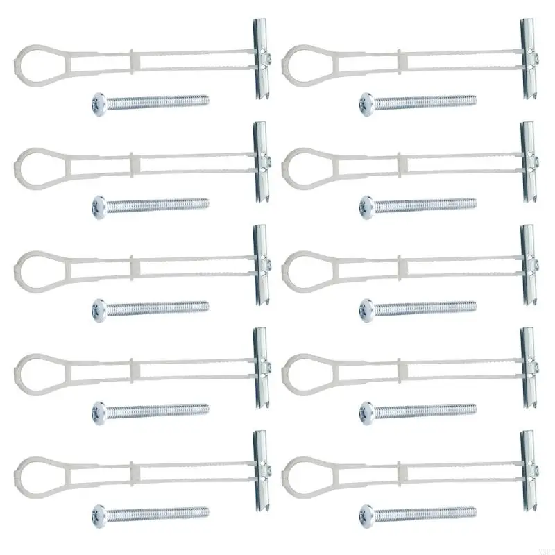 10Pcs Drywalls Anchors With Included Bolts Plastic Anchors With Long Screws For Effortless Home Improvement Projects X3UC