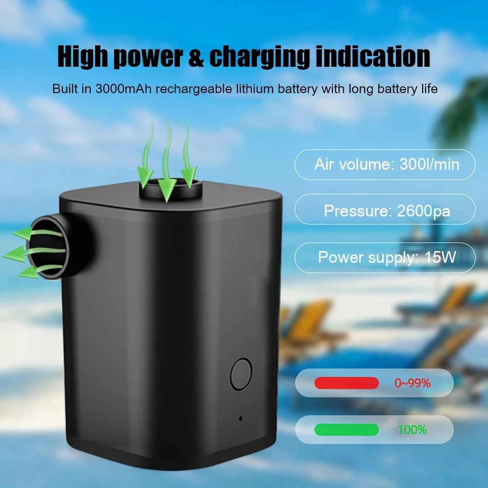 Max Pump 2 Pro Portable Mini Air Pump Camping Equipment Electric Inflator USB Charging Illumination For Outdoor