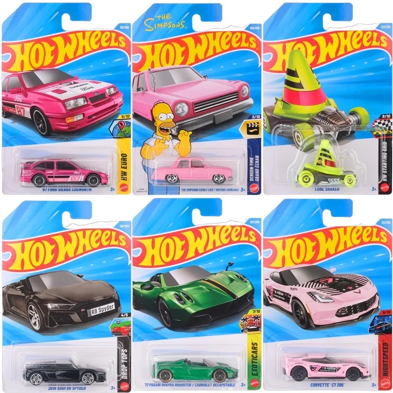 

Hot Wheels 1/64 Mainline Series E Case SIMPSONS PAGANI AUDI MAZDA DODGE Collectible Car Toy Diecast Vehicle Model