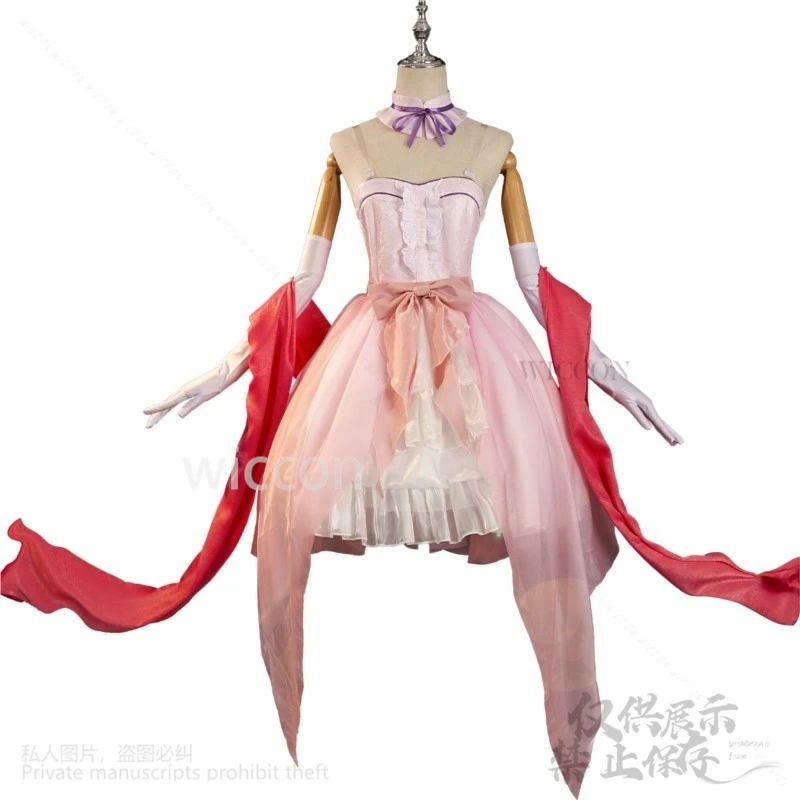 Anime Saekano: Hoe je een saaie vriendin opvoedt Cosplay Kato Megumi Kostuum Roze Jurk Pruiken Voor Meisjes Lolita Uniform Aangepast