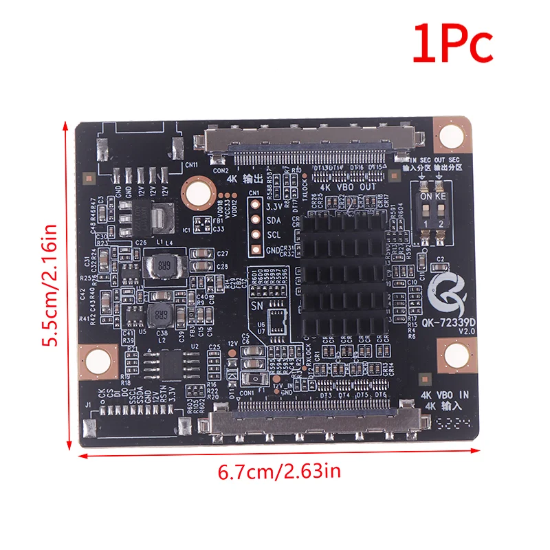 1Pc QK-72339D V2.0 Upgraded Version Solves 4K LCD Screen Partition Problem QK-72339D Adapter Board 4K To 4K