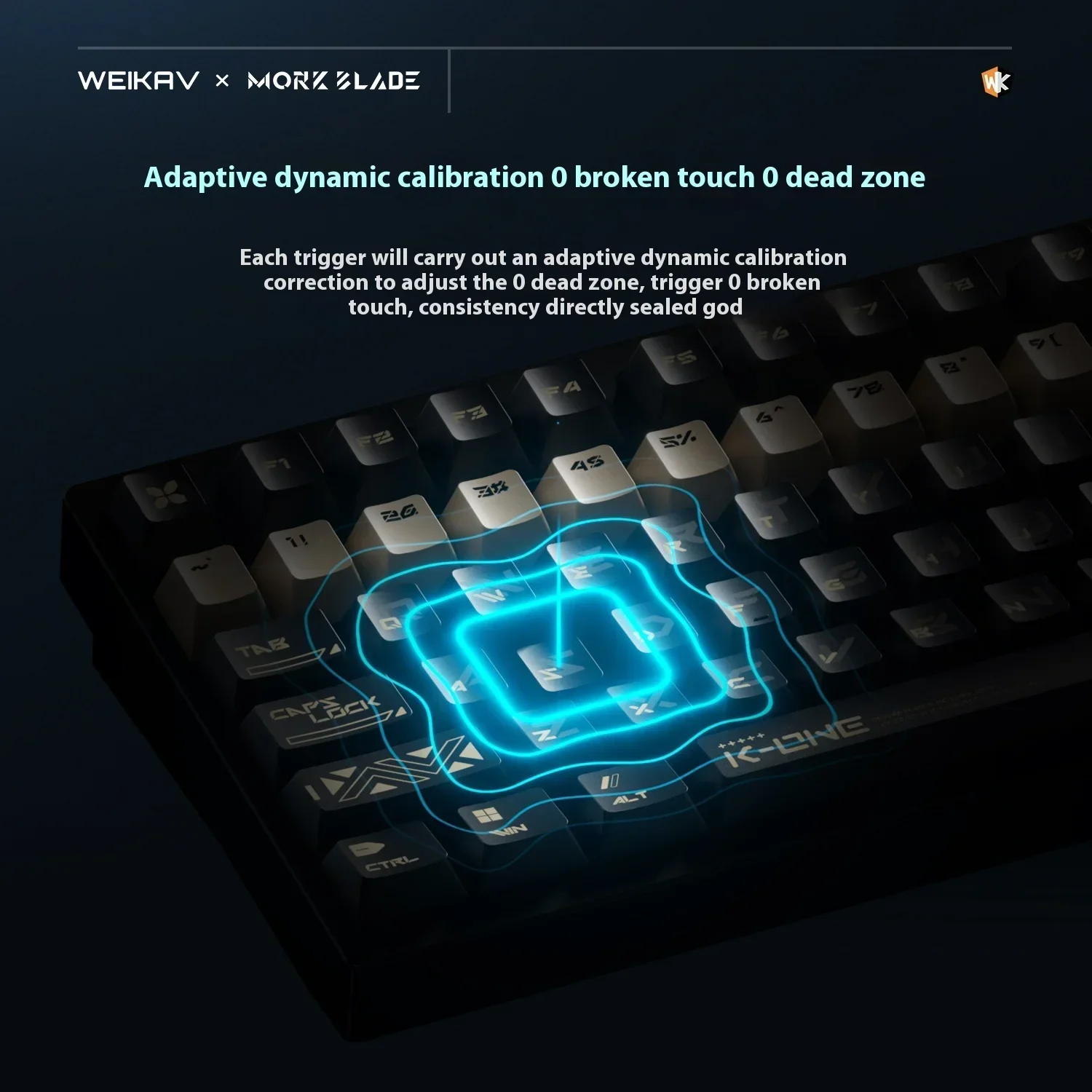Weikav Morkblade K-ONE80 teclado con interruptor magnético de aleación de aluminio 8K 0.005 RT junta de teclado mecánico para deportes electrónicos para jugadores de PC