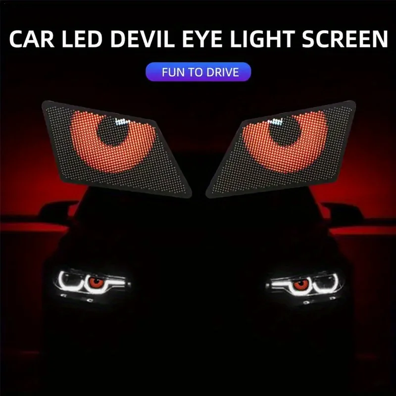 

RGB LED Lights Strip for Car and Truck Accessories, Ambient Light Car with APP Control, DIY Dynamic LED Eye Display Devil Eyes