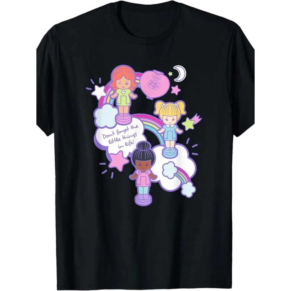 Polly Pocket - Não esqueça as pequenas coisas na vida Camiseta Respirável Camisetas Nostalgia Retro Street Fashion