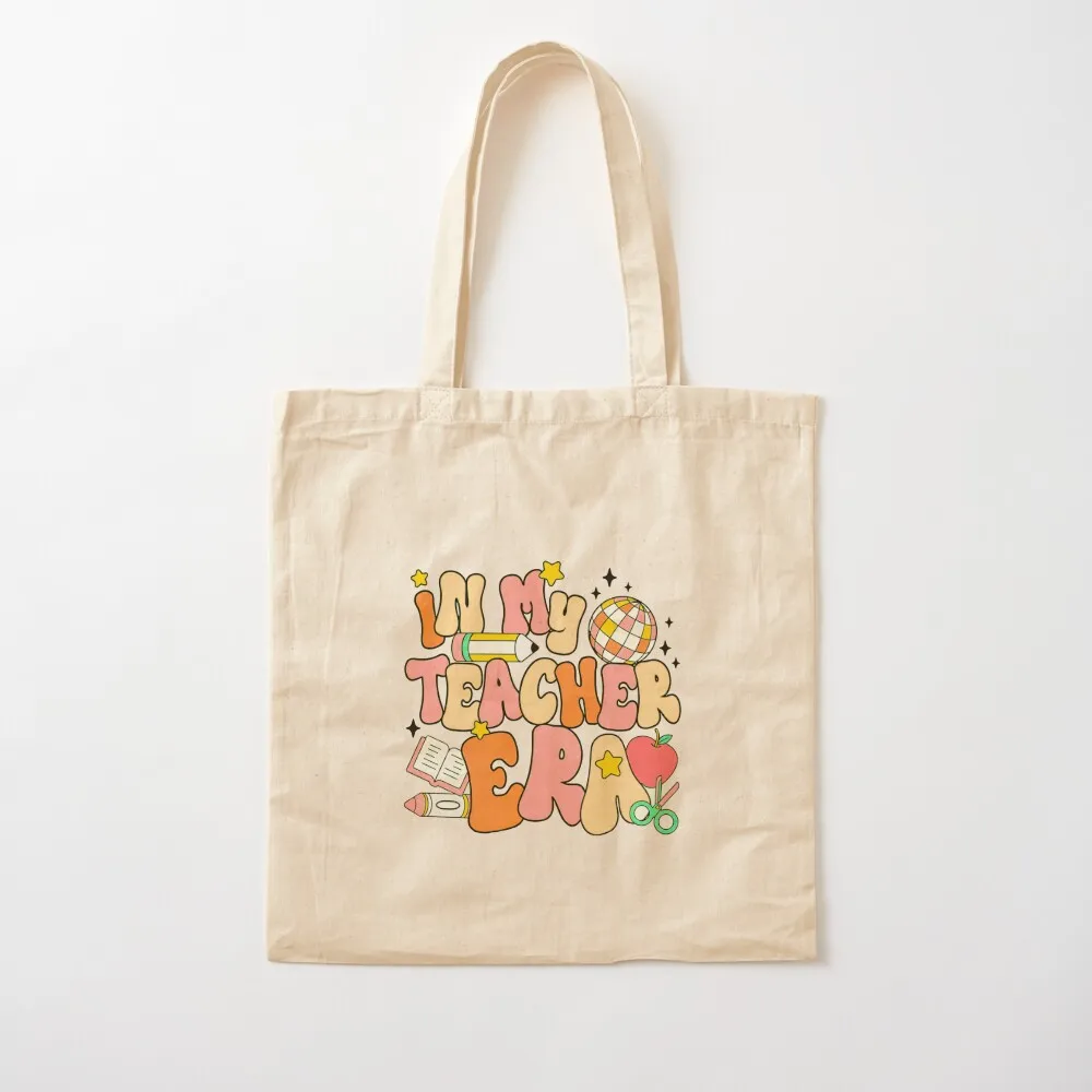 

In My Teacher Era Teacher Appreciation Tote Bag custom bags shopper bag women canvas tote bags cloth bags Canvas Tote Bag