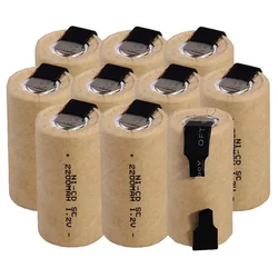 SC Battery 1.2V 2200mah1-20pcs SubC Nickel-Cadmium Rechargeable Battery with Label Power Tools Nickel-Cadmium SC Battery