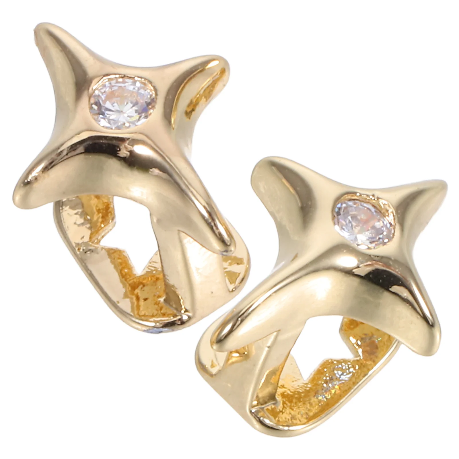 قطعتان من شواية الأسنان المفردة ذات النجمة المميزة خفيفة الوزن ومريحة ومجوهرات الأسنان المزخرفة لمناسبات مختلفة #2