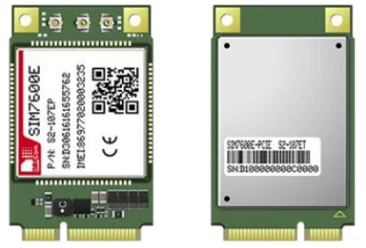 SIMCOM SIM7600E-PCIE LTE CAT-1 B1/B3/B5/B7/B8/B20/B38/B40/B41 multi-band LTE-FDD/LTE-TDD/HSPA+/UMTS/EDGE/GPRS/GSM module