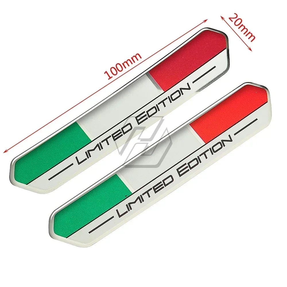 Para Piaggio Vespa Aprilia Ducati Italia pegatina de bandera edición limitada pegatina 3D acabado de Gel abovedado de alto brillo para calcomanías de coche