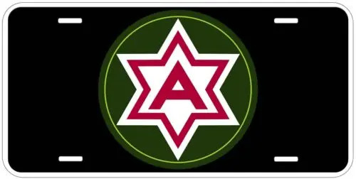 Sixth Army Novelty Car License Plate Aluminum