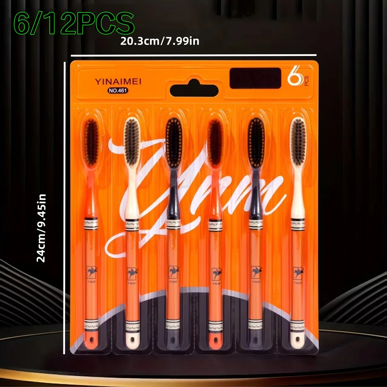 6/12 قطعة فرشاة أسنان للتنظيف العميق دون تهيج اللثة، مريحة للسفر في الهواء الطلق، ضرورية للاستخدام المنزلي، هدايا عطلة رائعة، قوة تنظيف قوية، هدايا عيد الميلاد #1