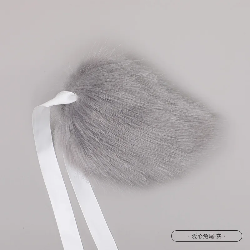 Niedlicher Plüsch-Hasenschwanz für Mädchen, Simulierter Tierschwanz, Hasenschwanz für Frauen, Cosplay-Requisiten und Accessoires – Detail 9