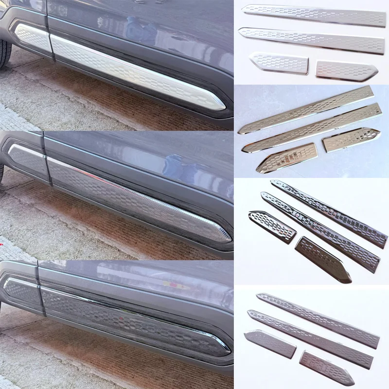 

For Subaru Forester 2024 2025 2026 Stainless steel Black Chrome Side Door Car Body Molding skirts scratch Cover Trim car styling