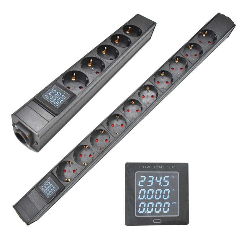 PDU power strip 3P aviation plug NAC3FX-W NAC3MPX port Schuko Powercon LED Large Screen Power Plug