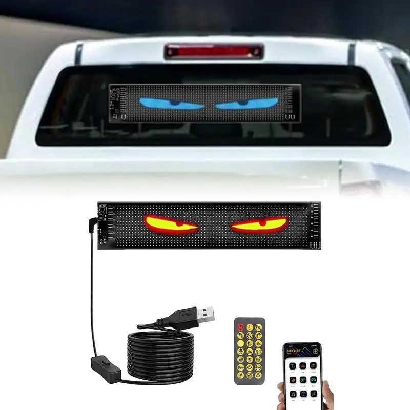 Auto LED Zeichen Smart LED Teufel Augen Matrix Pixel Panel Nachtlicht DIYsProgrammierbare Flexible LED Display Für Auto Lkw Zubehör