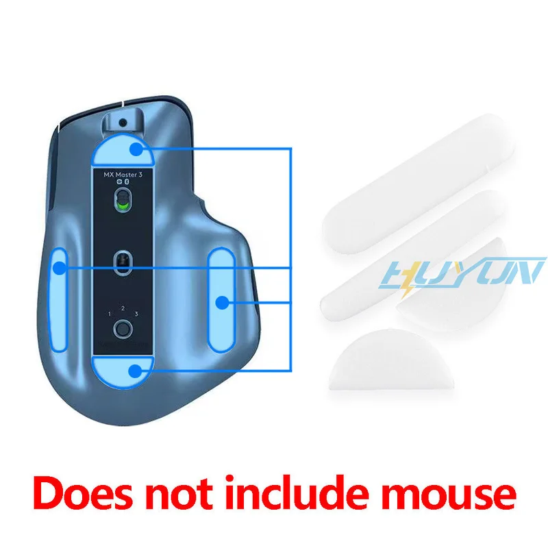 PP+ 2 Sets Rounded Curved Edges Mouse Feet Skates for Logitech MX Master 2S/3 Mouse