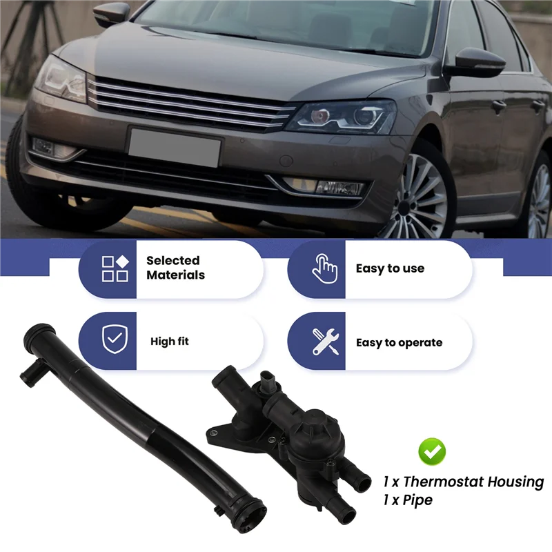 

A42M-03C121111 03F121065 Thermostat Housing&Pipe For VW Vento Jetta Polo Vento Passat A1