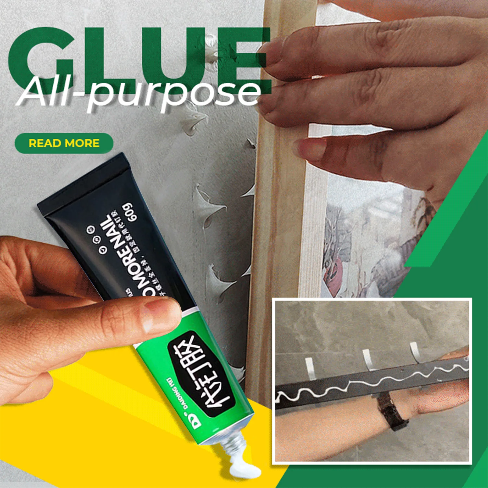 60G Strong Adhesive Sealant All-purpose Glue Fix Glue Nail Free Adhesive For Marble Tiles Glass Metal Ceramic Quick-drying Glue