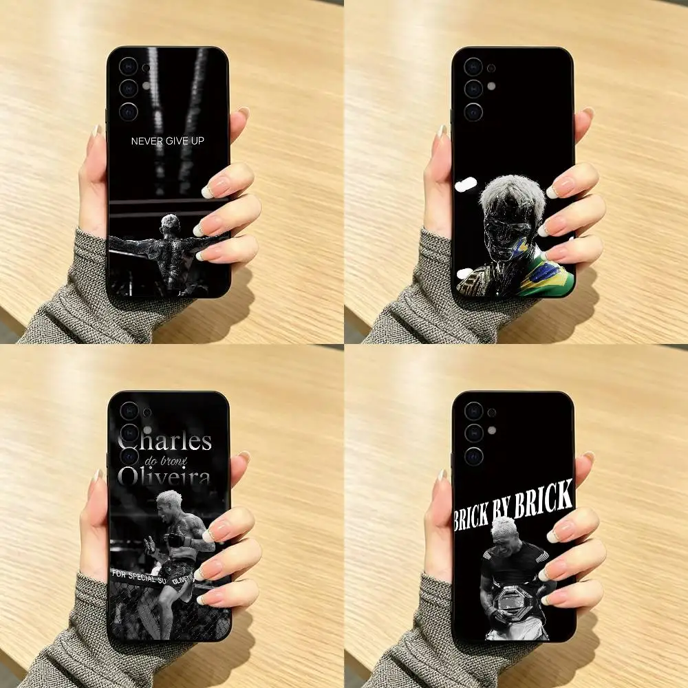 Boxing C-Charles Oliveira Phone Case For Samsung S25,S24,S21,S22,S23,S30,Ultra,S20,Plus,Fe,Soft Silicone Black Cover
