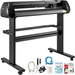 SucceBuy 28-inch vinylsnijmachine met vloerstandaard Vinylplotter Verstelbare krachtsnelheid SIGNMASTER-software voor het maken van tekens