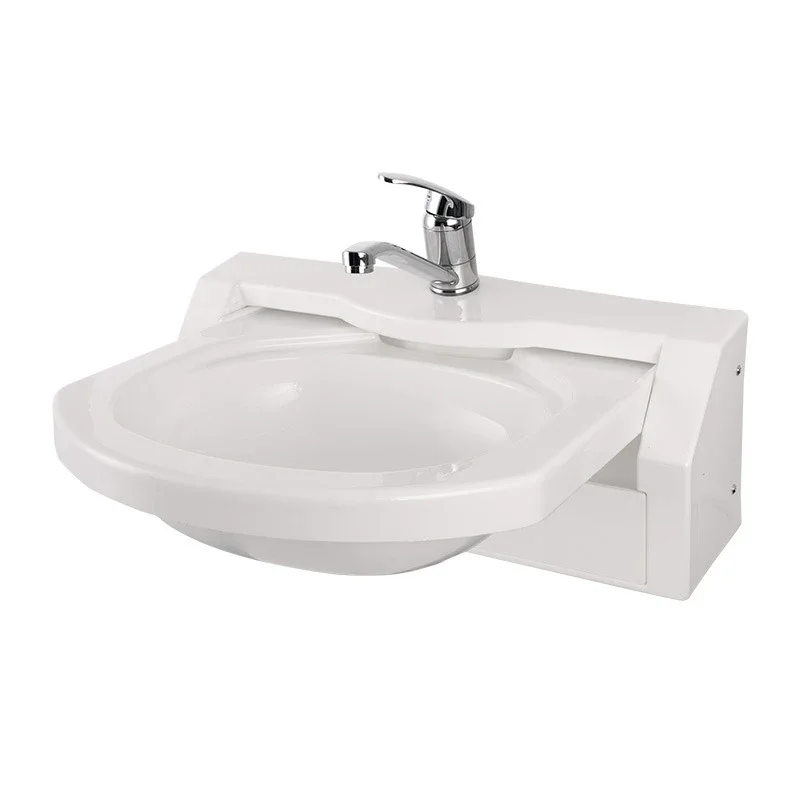 

Foldable RV Sink Acrylic Wash Basin with Faucet And Drain for Motorhome Boat Caravan Camper - Compact Bathroom Accessory