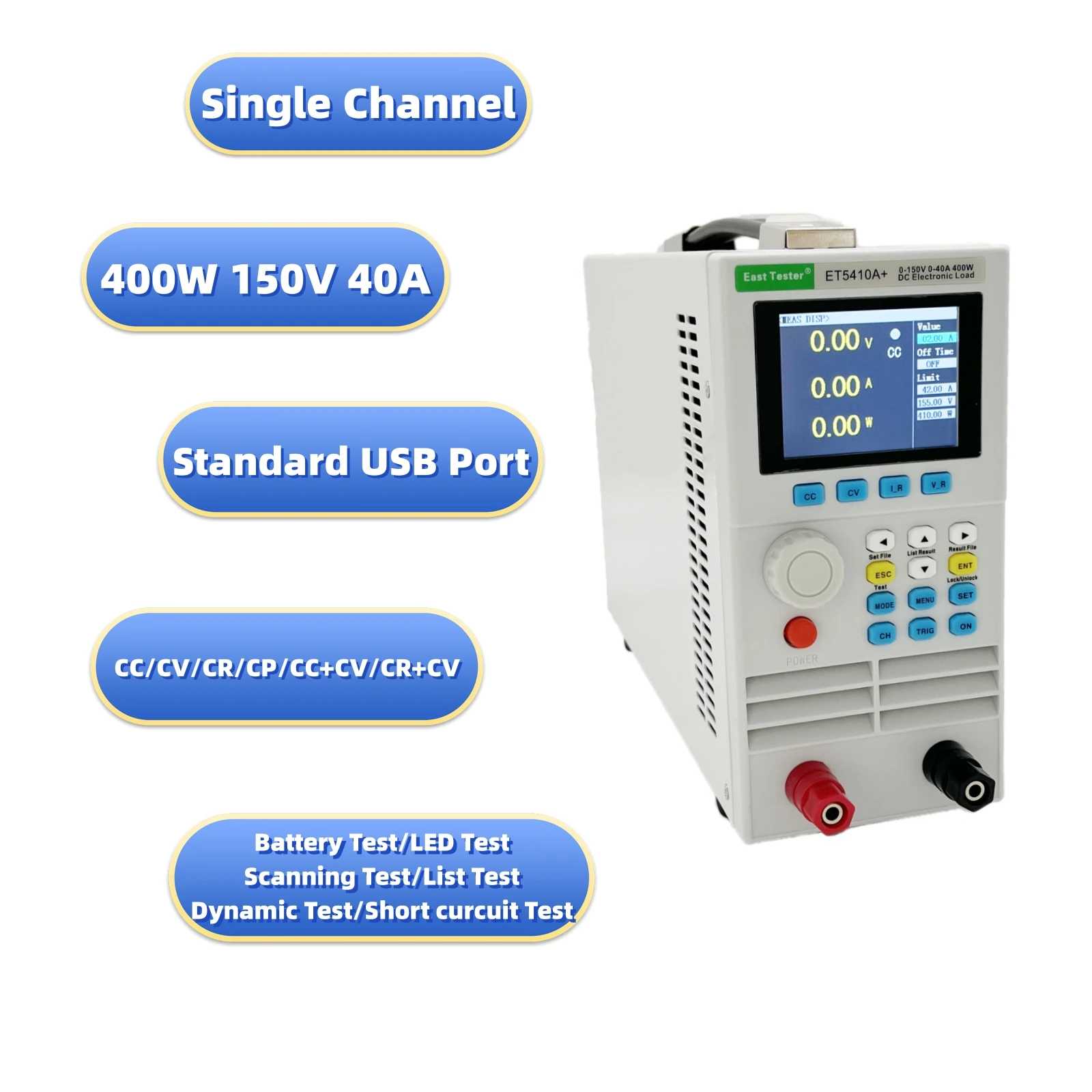 single-channel ET5410A+  programmable electronic dc  load